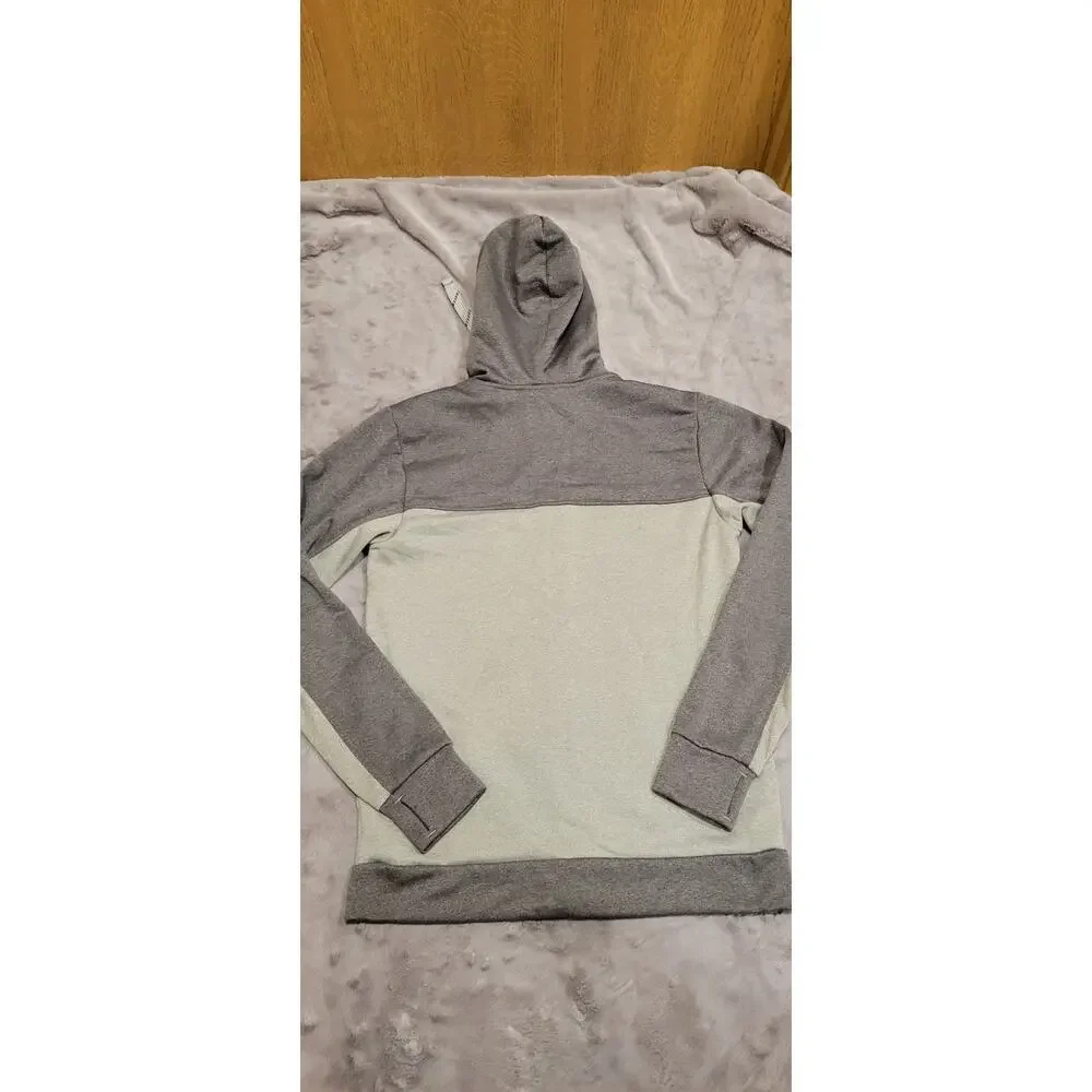 The North Face Men’s S Full Zip Hoodie Gray Colorblock Fleece Jacket Gorpcore